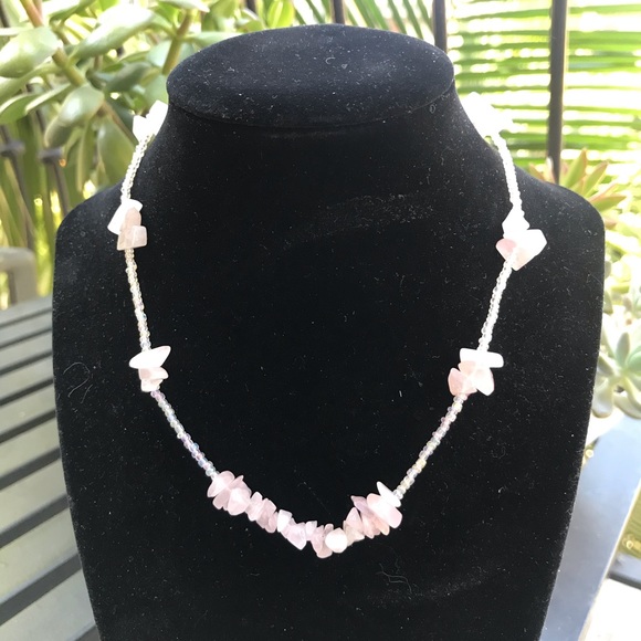 Sweet Rose Quartz Necklace - Picture 1 of 13